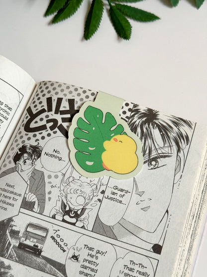 Monstera + Plumpy | Magnetic Bookmark