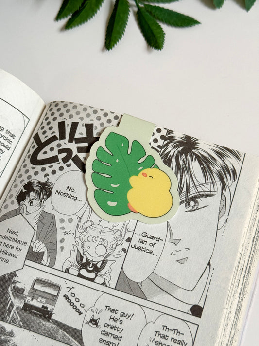 Monstera + Plumpy | Magnetic Bookmark