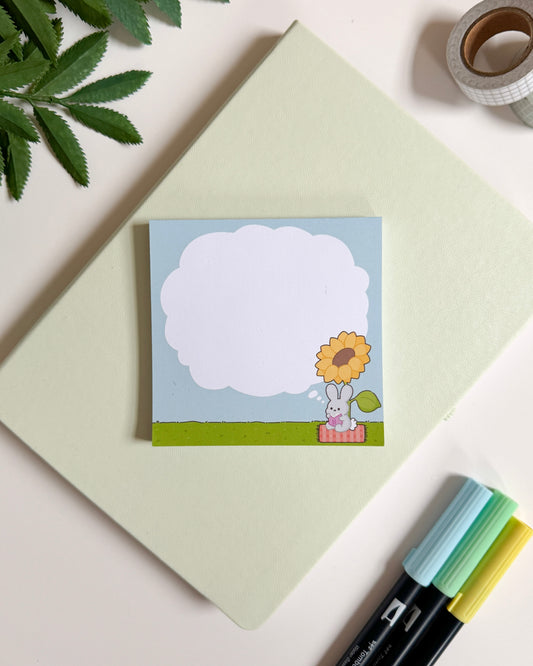 Sunflower Bunny Notepad