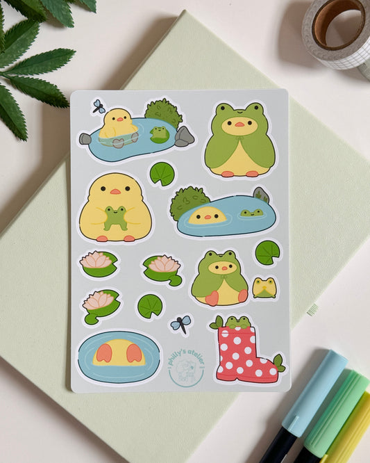 Plumpy at the Pond Sticker Sheet