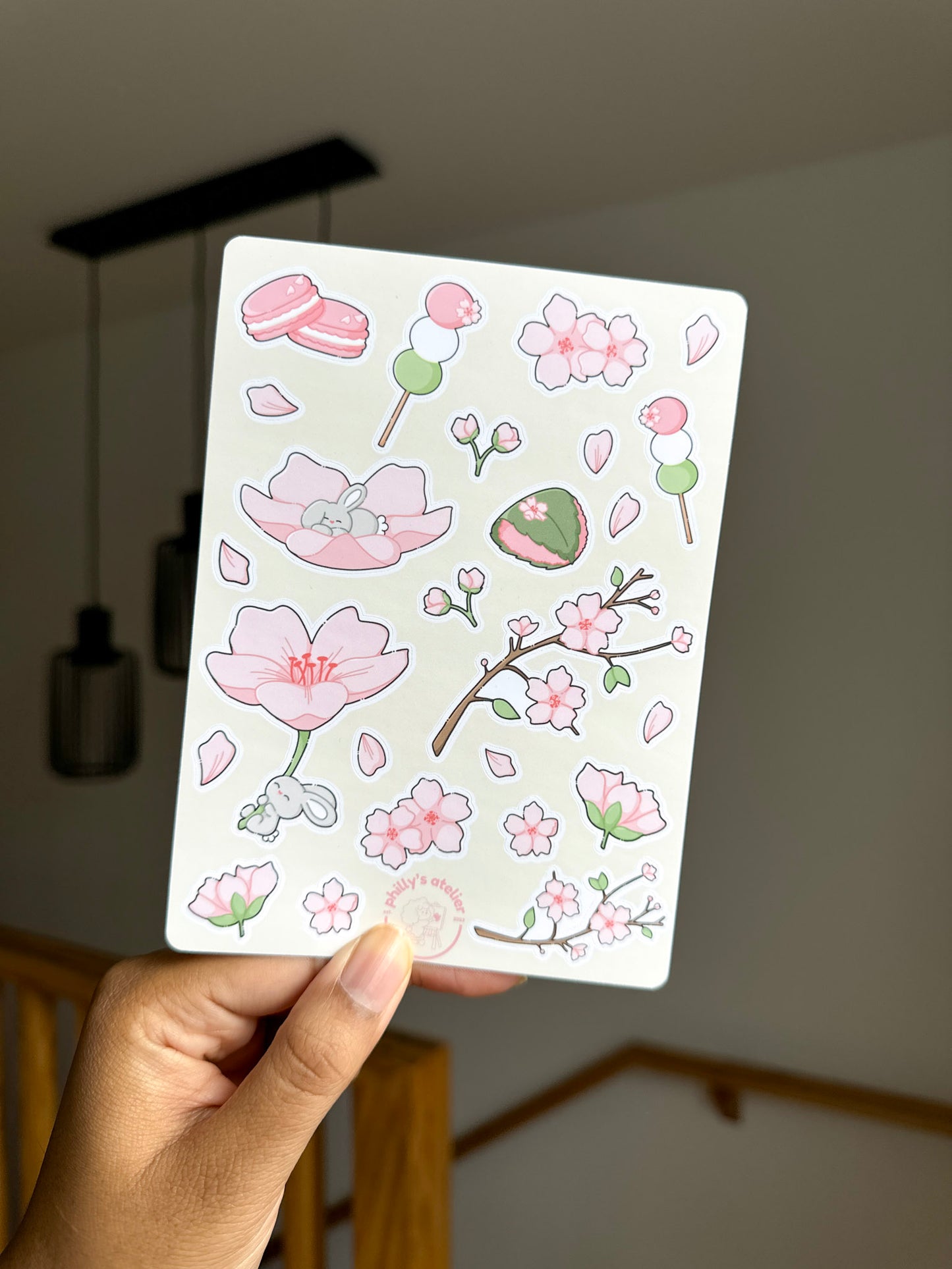 Bunny + Cherry Blossoms Sticker Sheet